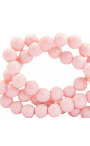 Opaque glass beads 6mm Blossom pink